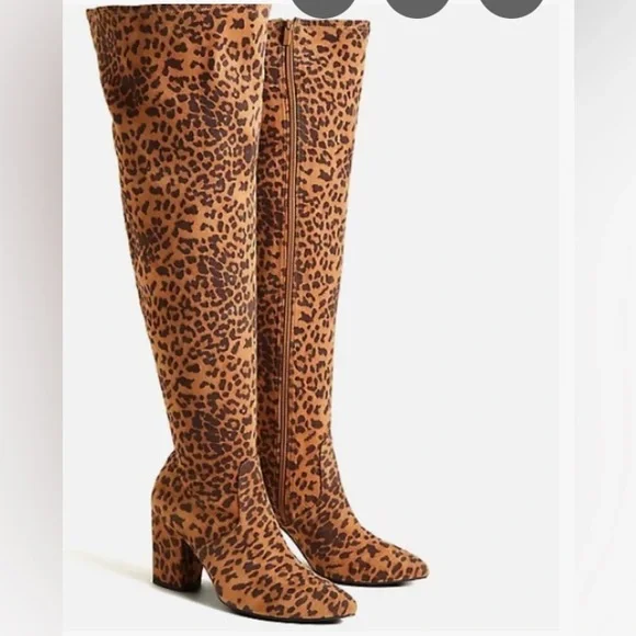 ๐ NEW IN BOX TORRID Sz 11 WIDE WIDTH LEOPARD FAUX SUEDE OVER THE KNEE BOOTS - Picture 6 of 10